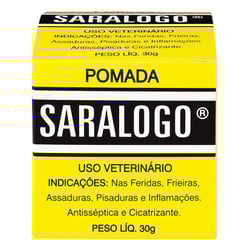 Pomada Cicatrizante Matacura Saralog Para Cães E Gatos - 30G