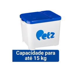 Porta Ração Petz 15Kg Azul Para Gatos