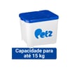 Porta Ração Petz 15Kg Azul Para Gatos