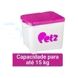 Porta Ração Petz Rosa 15Kg - 1 Unidade