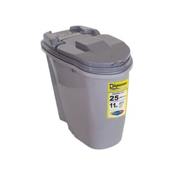 Porta Ração Plast Pet Home Dispenser Cinza - 1 Unidade - 25 Litros