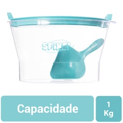 Porta Ração Spike Azul Para Cães E Gatos - 1Kg