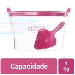Porta Ração Spike Rosa Para Cães E Gatos - 1Kg