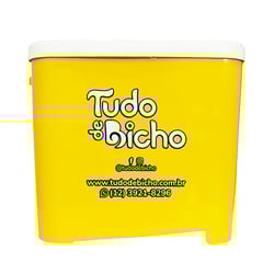 Porta Racao Tudo De Bicho Amarelo 15Kg