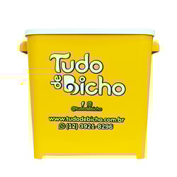 Porta Ração Tudo De Bicho Amarelo 6Kg - 1 Unidade