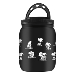 Pote Plástico Snoopy Diversos Preto - 1,7L
