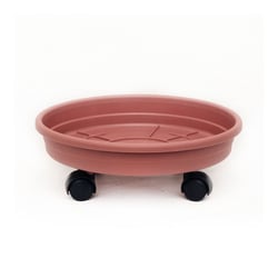 Prato Desli Com Roda Terracota Para Jardim