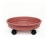 Prato Desli Com Roda Terracota Para Jardim