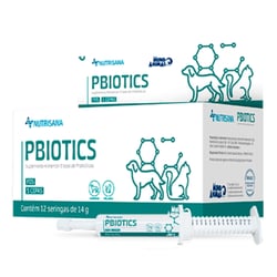 Probiótico Nutrisana Pbiotics Mundo Animal Para Cães E Gatos - 14G