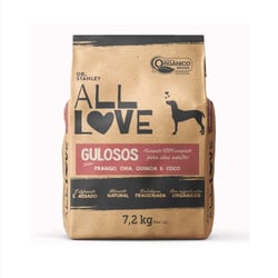 Ração All Love Gulosos Para Cães Adultos Sabor Frango, Chia, Quinoa E Coco