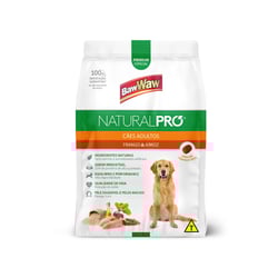 Ração Baw Waw Natural Pro Para Cães Adultos Sabor Frango E Arroz - 1 Kilo