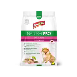 Ração Baw Waw Natural Pro Para Cães Filhotes Sabor Frango E Arroz - 1 Pacote - 1 Kilo