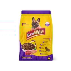 Ração Baw Waw Sabor Carne E Frango Para Cães Adultos De Porte Pequeno E Médio - 1 Kilo