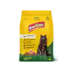 Ração Baw Waw Sabor Mix 1Kg Para Gatos Adultos