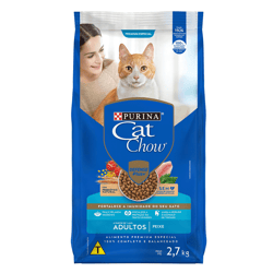 Ração Cat Chow Adultos Peixe - 1Kg - 2,7 Kilos