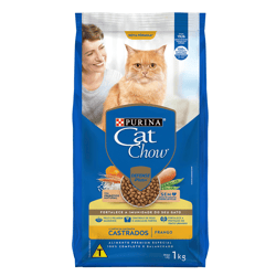 Ração Cat Chow Castrados Frango - 1Kg - 1 Kilo