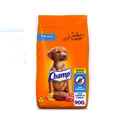 Ração Champ Carne E Cereal Para Cães Filhotes - 900G