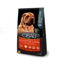 Ração Cibau Lamb Sensitive Para Cães Adultos De Raças Médias E Grandes - 12Kg