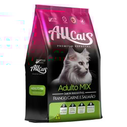 Ração Diet Allcats Sabor Frango, Carne E Salmão 20Kg Para Gatos Adultos