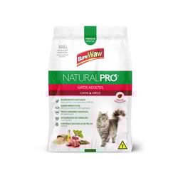 Ração Diet Baw Waw Natural Pro Carne E Arroz Para Gatos Adultos - 2,5 Kilos