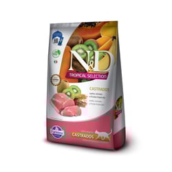 Ração Diet Farmina N&D Tropical Sabor Suíno Para Gatos Adultos Castrados - 7 Kilos
