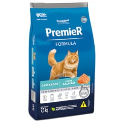 Ração Diet Premier Formula Salmão 7,5Kg Para Gatos Adultos Castrados
