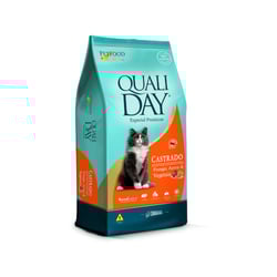 Ração Diet Qualiday Frango 3Kg Para Gatos Adultos Castrados - 3 Kilos