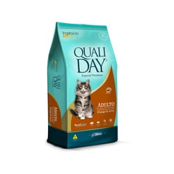 Ração Diet Qualiday Frango 3Kg Para Gatos Adultos - 3 Kilos