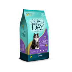 Ração Diet Qualiday Sabor Carne Para Gatos Adultos Castrados - 3 Kilos