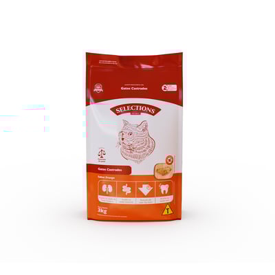 Ração Diet Selections For Pet Frango 3Kg Para Gatos Adultos Castrados - 3 Kilos