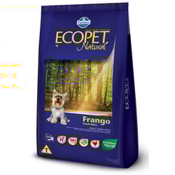 Ração Ecopet Natural Frango Para Cães Adultos Raças Pequenas - 15Kg