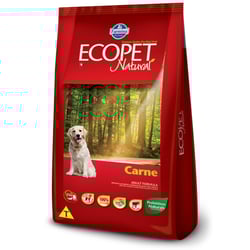 Ração Ecopet Sabor Carne Para Cães Adultos - 15Kg