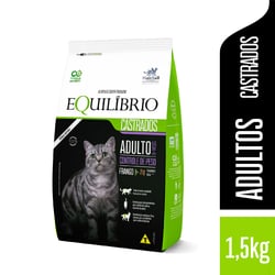 Ração Equilíbrio Gatos Adultos Castrados Sabor Frango - 1Kg - 1,5 Kilos