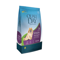 Ração Especial Premium Qualiday Sênior Frango - 3Kg Para Cães De Raças Pequenas