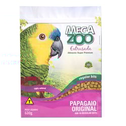 Ração Extrusada Para Papagaios Megazoo Regular 600G