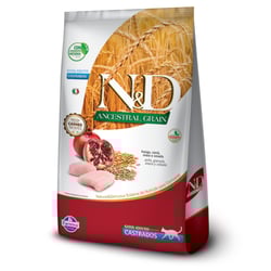 Ração Farmina N&D Ancestral Grain Frango E Romã Para Gatos Castrados - 1,5 Kilos