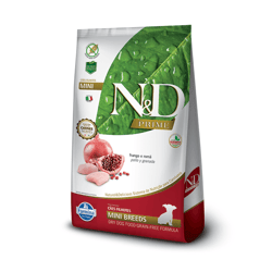 Ração Farmina N&D Prime Sabor Frango E Romã Para Cães Filhotes De Raças Pequenas - 2,5 Kilos