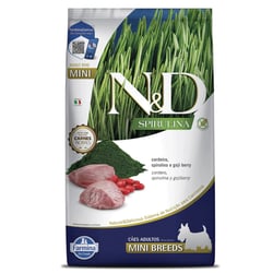 Ração Farmina N&D Spirulina Cordeiro Para Cães Adultos Mini - 1Kg - 7 Kilos