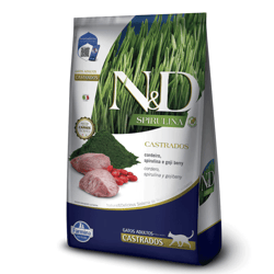 Ração Farmina N&D Spirulina Para Gatos Adultos Castrados Cordeiro - 1,5Kg - 1,5 Kilos