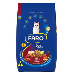 Ração Faro Carne E Frango Para Gatos Adultos - 20Kg