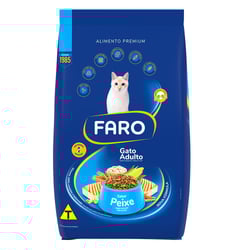 Ração Faro Para Gatos Adultos Sabor Peixes - 20Kg