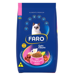 Ração Faro Sabor Carne E Leite Para Gatos Filhotes - 20Kg