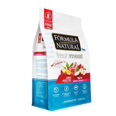 Racao Formula Natural Caes Fresh Meat Cordeiro Racas Medias E Grande 12Kg