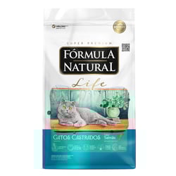 Ração Fórmula Natural Life Para Gatos Adultos Castrados Sabor Salmão - 1Kg - 7 Kilos