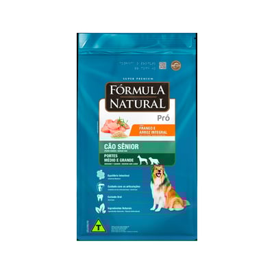 Ração Fórmula Natural Pró Para Cães Sênior De Porte Médio E Grande Sabor Frango E Arroz - 15Kg