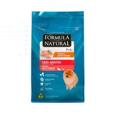 Ração Fórmula Natural Pró Sabor Frango E Arroz Para Cães Adultos De Porte Mini E Pequeno - 20 Kilos