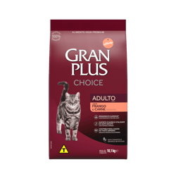 Ração Frango E Carne Granplus Choice Para Gatos Adultos - 10,1Kg