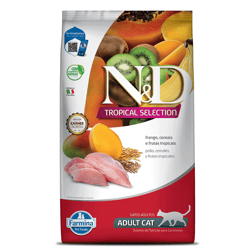 Ração Frango N&D Tropical Selection Para Gatos Adultos - 7Kg / 400G - 400 Gramas