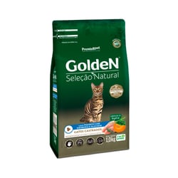 Ração Gatos Castrados Frango E Abóbora Golden Seleção Natural - 1Kg - 1 Kilo