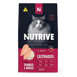 Racao Gatos Nutrive Select Castrados Frango E Arroz 2,5Kg